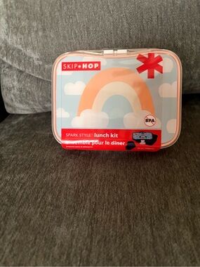 New Skip Hop Pink and Peach Rainbow Lunch Kit